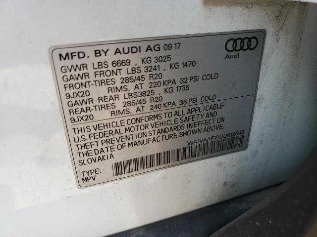 VIN WA1VAAF7XJD012643 2018 Audi Q7, Prestige no.12