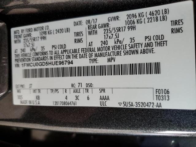 1FMCU0GD5HUE96794 2017 FORD ESCAPE, photo no. 13