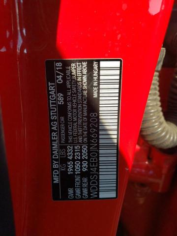 WDDSJ4EB0JN669208 Mercedes-Benz CLA 250