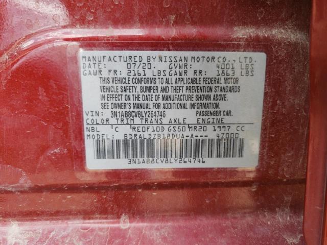 3N1AB8CV8LY264746 Nissan SENTRA SV