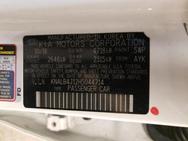 2017 KIA CADENZA PR - KNALB4J12H5044714