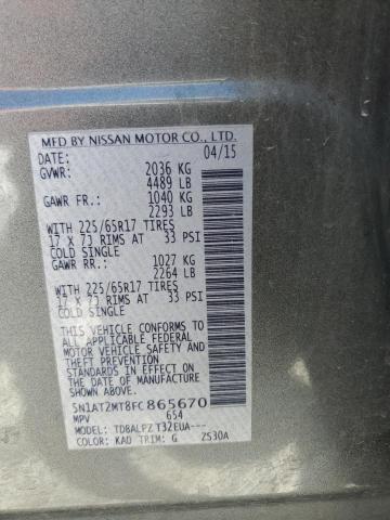 5N1AT2MT8FC865670 Nissan ROGUE S