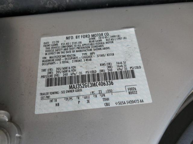 MAJ3S2GE3MC406336 Ford Ecosport Se