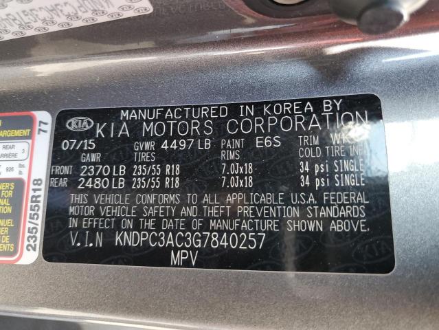 KNDPC3AC3G7840257 KIA Sportage Ex