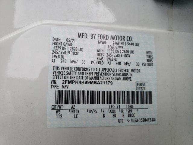 2FMPK4K99MBA21179 2021 FORD EDGE - Image 13