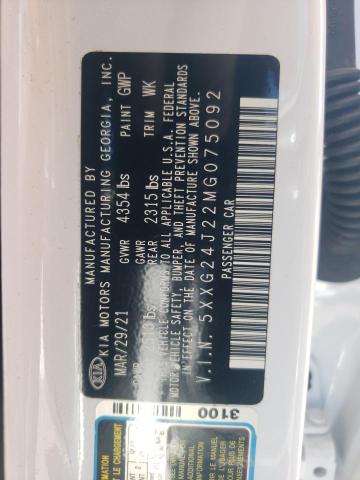 5XXG24J22MG075092 KIA K5 LX