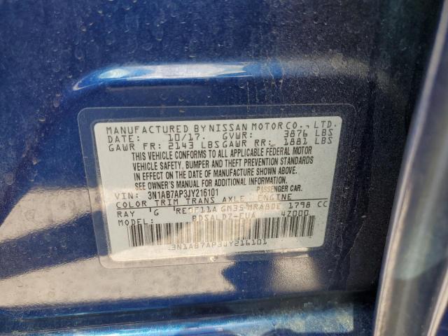 3N1AB7AP3JY216101 Nissan SENTRA S