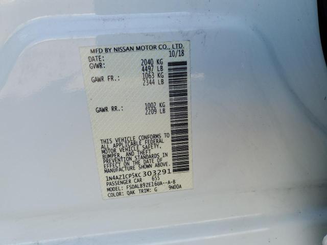 1N4AZ1CP5KC303291 Nissan LEAF S