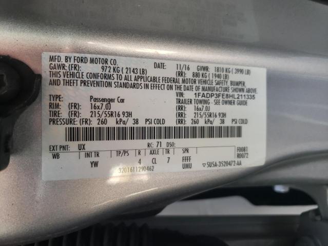 1FADP3FE8HL211335 Ford FOCUS SE