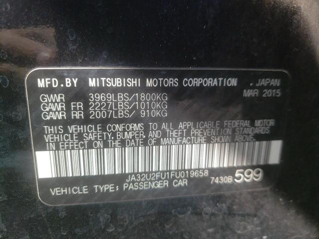 JA32U2FU1FU019658 | 2015 MITSUBISHI LANCER ES