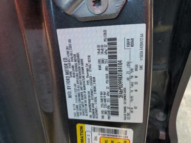 3FA6P0D99KR184104 2019 FORD FUSION - Image 12