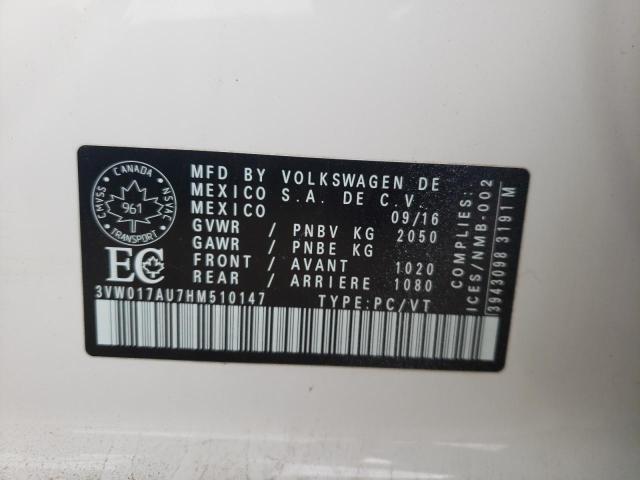 2017 VOLKSWAGEN GOLF SPORT - 3VW017AU7HM510147