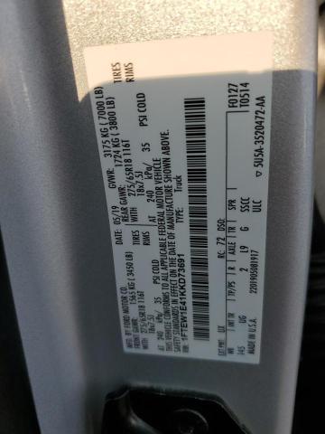 1FTEW1E41KKD73691 Ford F150 Supercrew