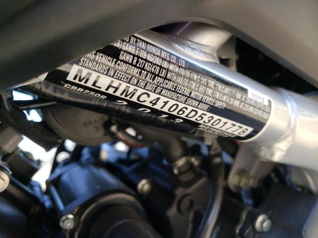 2013 HONDA CBR250 R MLHMC4106D5301778