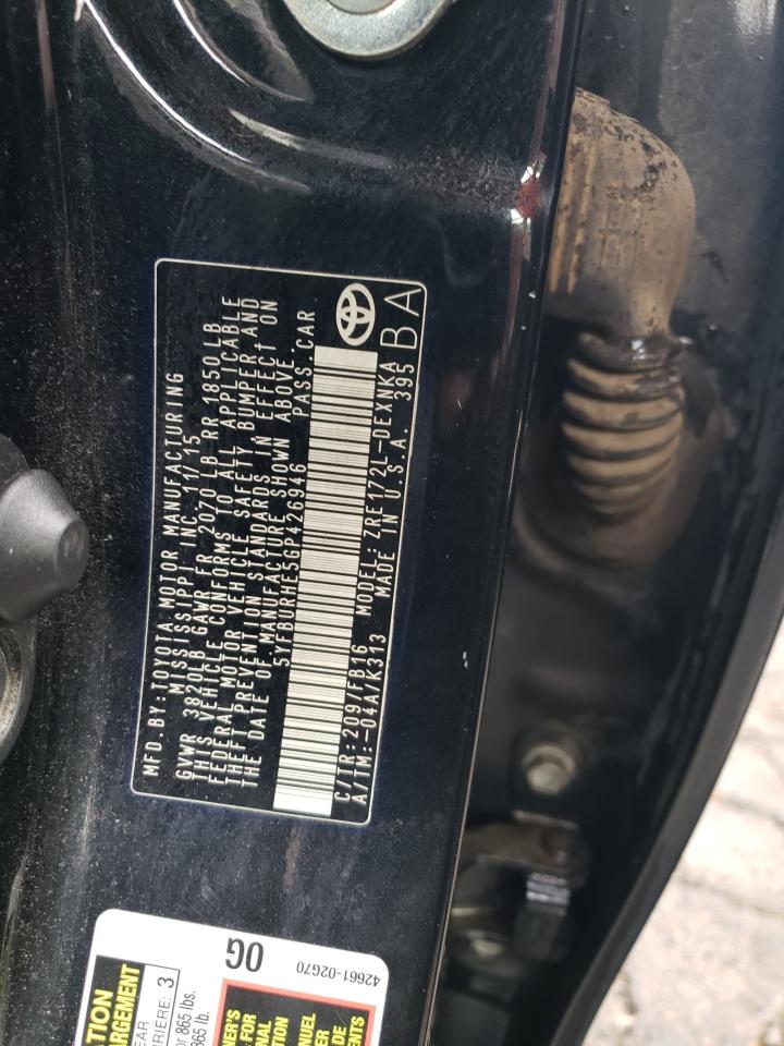 5YFBURHE5GP426946 TOYOTA COROLLA 2016
