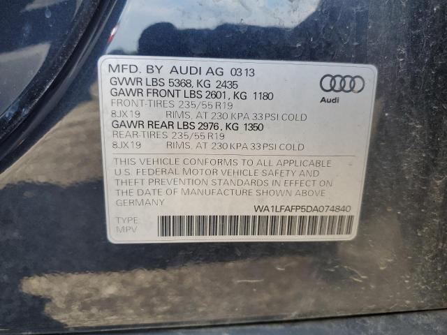 VIN WA1LFAFP5DA074840 2013 Audi Q5, Premium Plus no.13