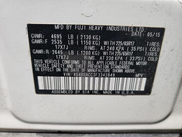 4S4BSACC3F3342849 Subaru Outback 2.5i Premium