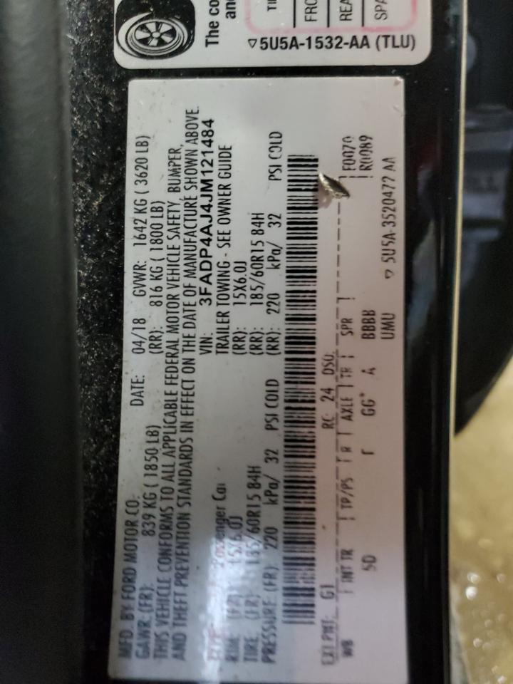 3FADP4AJ4JM121484 FORD FIESTA 2018