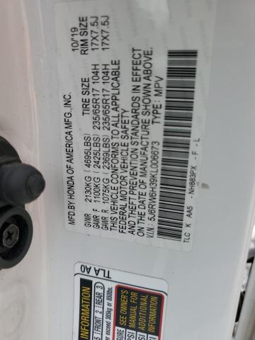 2019 HONDA CR-V LX - 5J6RW6H39KL006673