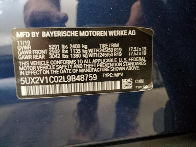 2020 BMW X4 XDRIVE3 - 5UX2V1C02L9B48759