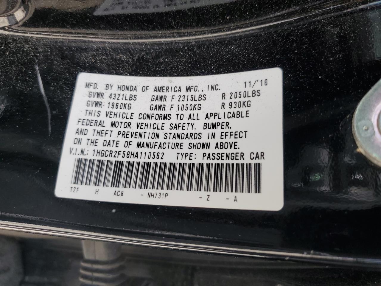 1HGCR2F58HA110562 HONDA ACCORD 2017