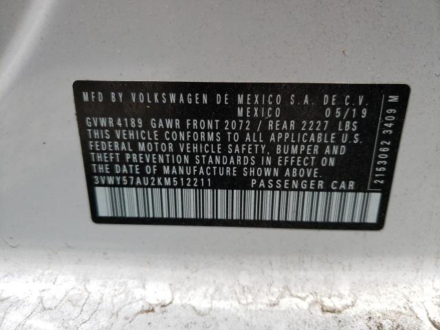 2019 VOLKSWAGEN GOLF SPORT - 3VWY57AU2KM512211