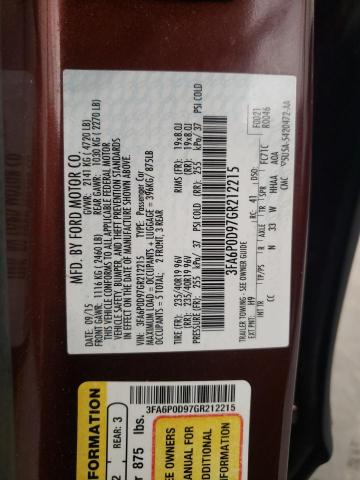 3FA6P0D97GR212215 Ford Fusion Titanium