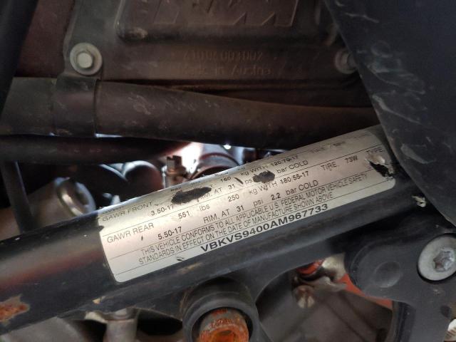 2010 KTM 990 SUPERM VBKVS9400AM967733