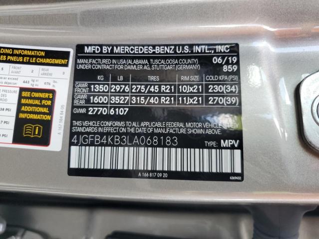 4JGFB4KB3LA068183 Mercedes-Benz Gle 350 4matic