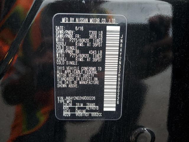 JN8AY2ND2H9000226 Nissan ARMADA SV