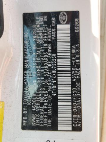 4T1BF1FKXHU726258 Toyota CAMRY LE