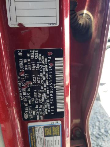 5XYPGDA59GG110674 KIA SORENTO LX