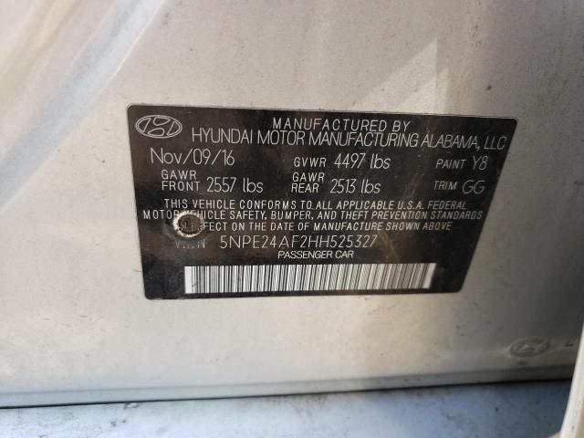 5NPE24AF2HH525327 Hyundai SONATA SE