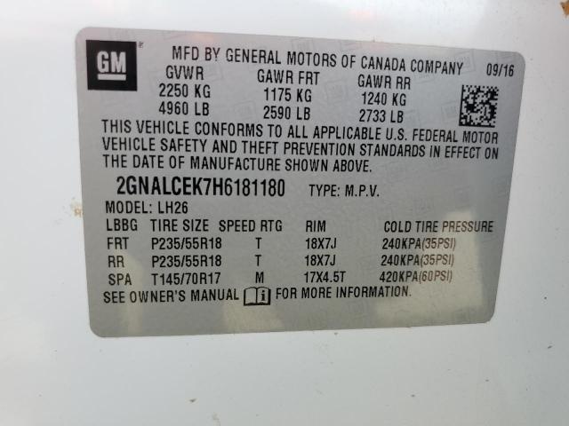 2GNALCEK7H6181180 Chevrolet EQUINOX LT