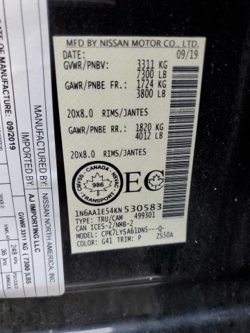 2019 NISSAN TITAN PLAT - 1N6AA1E54KN530583