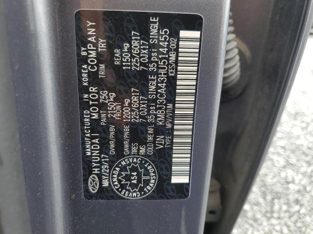 2017 HYUNDAI TUCSON LIM - KM8J3CA43HU514455