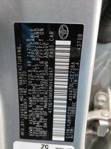 4T1G11AK6MU403847 Toyota CAMRY SE