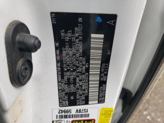 5TDKK3DC8ES455739 Toyota SIENNA LE