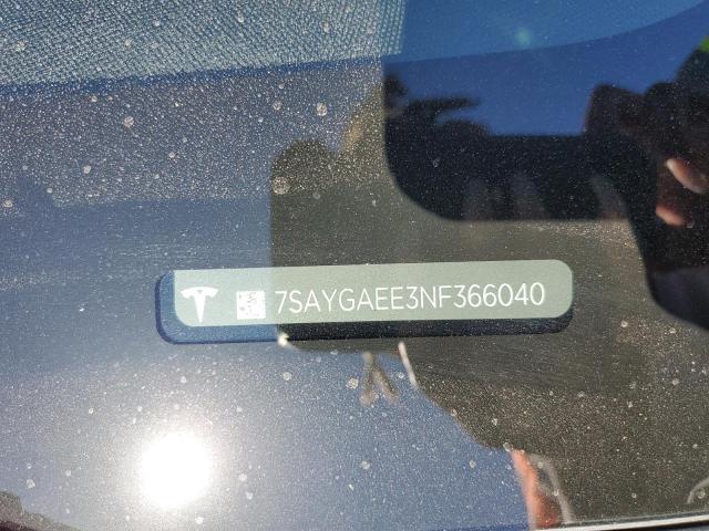 7SAYGAEE3NF366040 Tesla Model Y