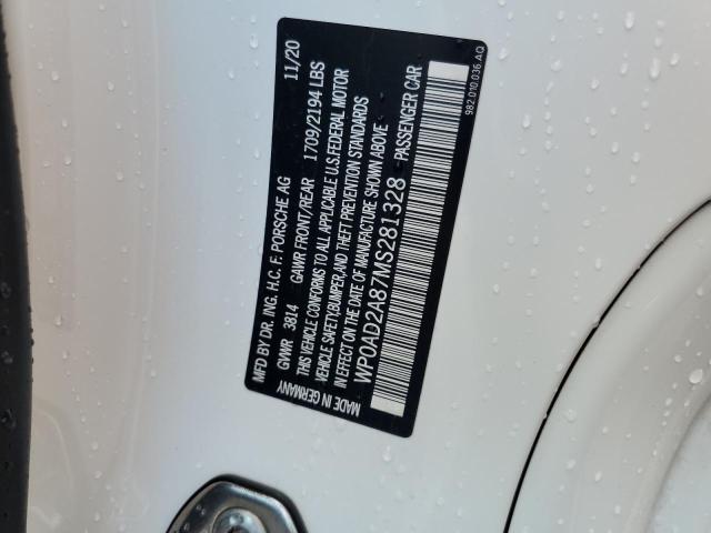 2021 PORSCHE CAYMAN GTS - WP0AD2A87MS281328