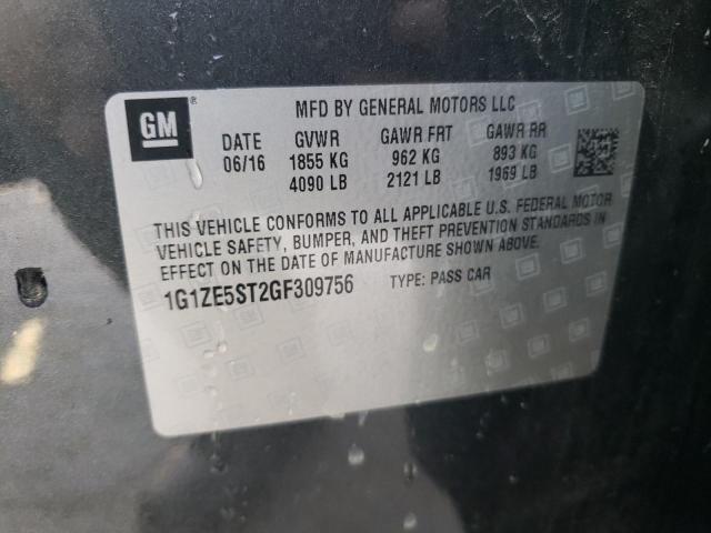 2016 CHEVROLET MALIBU LT - 1G1ZE5ST2GF309756