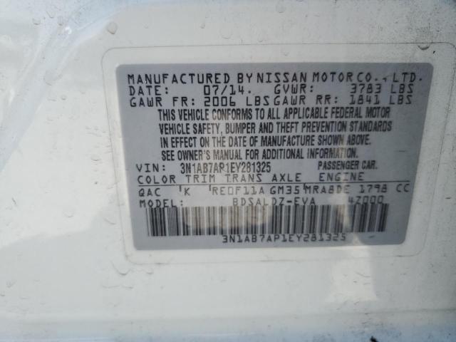 3N1AB7AP1EY281325 Nissan SENTRA S