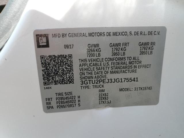 3GTU2PEJ3JG175541 | 2018 GMC SIERRA K15