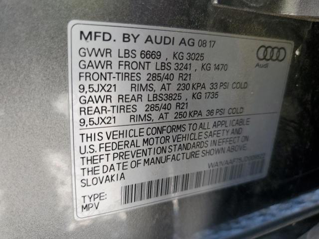 WA1VAAF75JD009522 2018 AUDI Q7, photo no. 13