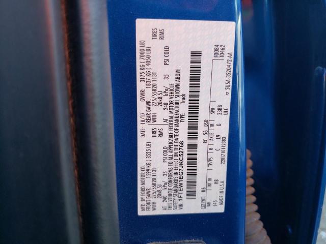 1FTEW1EG7JKC52768 Ford F150 Supercrew