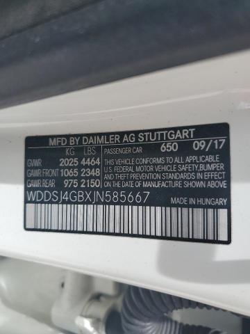 WDDSJ4GBXJN585667 Mercedes-Benz CLA 250 4MATIC