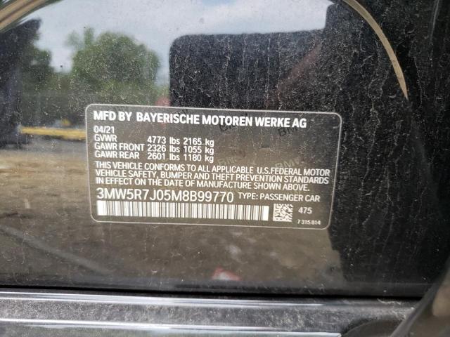 2021 BMW 330XI - 3MW5R7J05M8B99770