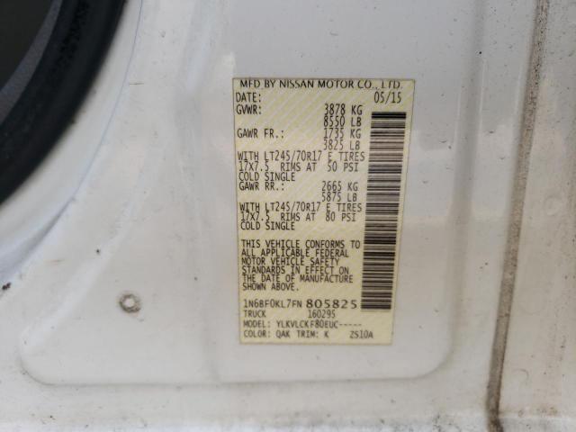2015 NISSAN NV 1500 - 1N6BF0KL7FN805825