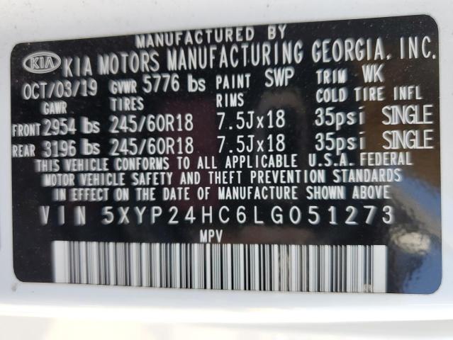 5XYP24HC6LG051273 KIA Telluride Lx