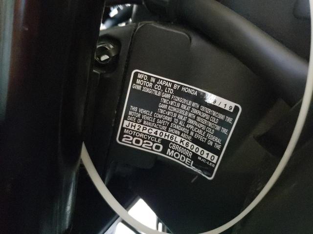 2020 HONDA CBR600 RA JH2PC40H6LK600010